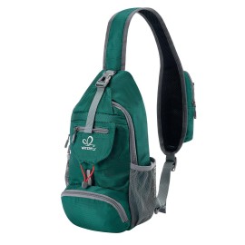 WATERFLY Packable Small Crossbody Sling Backpack Shoulder Chest Bag Daypack for Hiking Traveling