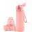 TakeToday Collapsible Water Bottles 20oz, Leak Proof, BPA-Free, Foldable Silicone Travel Water Bottle with Straw Strap for Cycling, Hiking, Outdoors (Cherry Breeze)