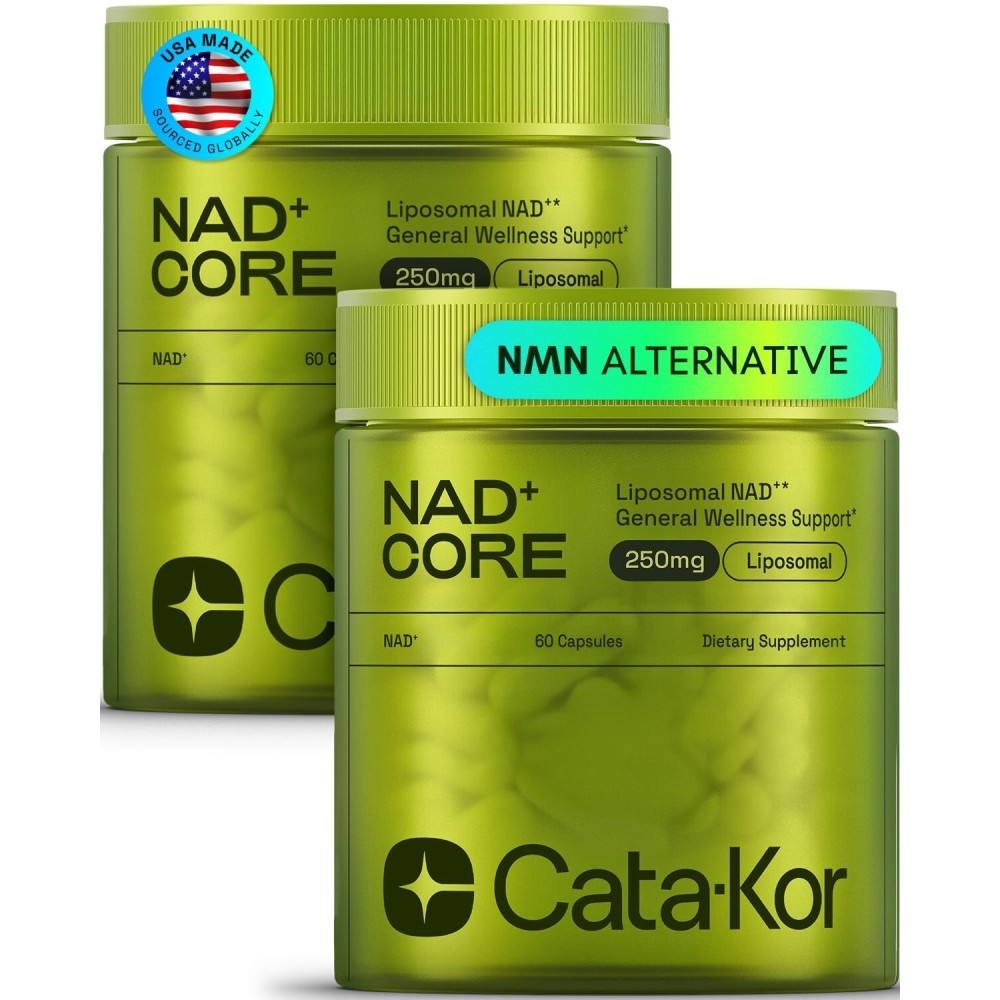 Cata-Kor NMN Supplement Alternative - Liposomal NAD+ Supplement - Third-Party Tested - NAD CORE - 60-Day Supply - 120 Capsules