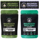 Coach Soak Magnesium Bath Flakes Mint & Lotion Trial Pack - Absorbing Magnesium Cream with Menthol - 0.18 lb (4 Pack) - Mixed Scents