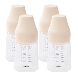 Spectra - Wide Neck Baby Bottles - Compatible with Spectra Breast Milk Pump Flanges (Pack of 4)