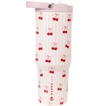 HydroJug Sport - Stainless Steel Tumbler with Straw, Vacuum Insulated, 32oz Leakproof Water Bottle, Ergonomic Design, Reusable, Dishwasher Safe, Rubber Base, Durable for Gym or Outdoors, Sweet Cherry