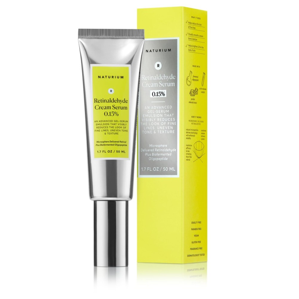 Naturium Retinaldehyde Cream Serum 0.15%, Advanced Anti-Aging & Smoothing Potent Face & Skin Care, 1.7 oz