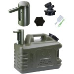 UPWOIGH 5 Gallon Water Jug with Automatic Touch Control Pump (1 Pump Included), Truly Leak-Proof BPA-Free Water Container with Spigot, Type-C Rechargeable Military Green Water Pump for Camping Hiking
