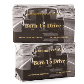 Wavertree & London Born To Drive Scented Natural Soap Bars (2 Bars), 7oz Moisturizing French Triple Milled Soap Bars enriched with shea butter - Pure Plant Oil Bath & Body Bars for All Skin Types