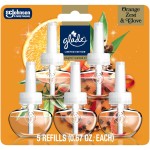 Glade PlugIns Refills Air Freshener, Orange Zest & Clove, Scented and Essential Oils for Home and Bathroom, 0.67 Fl Oz, 5 Count