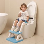 Potty Training Seat - Toddlers Potty Training Toilet with Step Stool Ladder, Toddler Toilet Seat for Kids Boys Girls, Upgrade Training Ladder with Anti-Slip Pads, Comfortable, Safe (Blue)