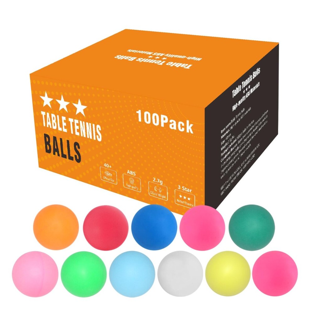 meizhouer Colored Ping Pong Balls: 3 Star 40mm Table Tennis Balls for Outdoor Training Yard Party Kids Game Cat Dog Ferret Toys (Pack of 50 Green)