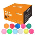 meizhouer Colored Ping Pong Balls: 3 Star 40mm Table Tennis Balls for Outdoor Training Yard Party Kids Game Cat Dog Ferret Toys (Pack of 50 Green)