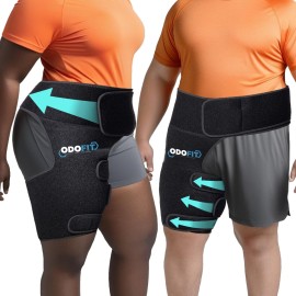 5 in 1 Hip Brace for Women Men Sciatica Pain Relief Devices - Adjustable Groin, Hip Flexor Compression Wrap for Comfortable Thigh, Hamstring & Sciatic Nerve Support, Improved Mobility & Recovery