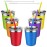 Vermida Kids Cups with Straws and Lids Leak Proof, 12oz Sippy Cups for Toddlers 1-3 No Spill, 6 Pack Spill Proof Cup Stainless Steel Kids Cup with Lids for School, Outdoor