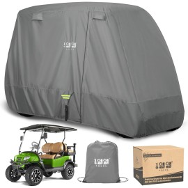 10L0L Heavy Duty Golf Cart Cover for 6 Passengers EZGO, Club Car and Yamaha, All Weather Outdoor Protection Weatherproof