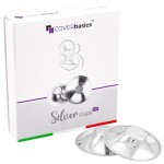 COVERbasics Original Italian Silver Nursing Cups - Nipple Shields for Breastfeeding - Helps Soothe and Protect Sore Nipples - Dermatologically Tested - Medical Device FDA-Registered (Universal Fit)