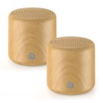 Dreamegg Portable Sound Machine - Travel Sound Machine for Sleep, Features Powerful Battery, Egg-Sized, 16 Soothing Sounds, Timer, Sound Machine for Baby Adults Office Privacy Home Gift, 2 Pack, Wood
