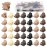 JANYUN 48Pcs Matte Small Mini Hair Claw Clips, Plastic Little Tiny Hair Clips for Girls Women Strong Grip Neutral Color for Birthday Party Gifts Accessories