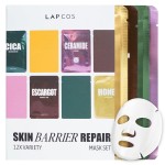 LAPCOS Skin Barrier Repair Sheet Mask Variety Pack - Escargot, Cica, Ceramide, Honey 4 Types of Face Mask Set - Daily Korean Skin Care w/Snail Mucin, Centella Asiatica & Niacinamide (12 ea)