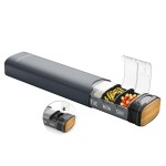 Metal Weekly Pill Organizer, Serfeymi Aluminum Daily Pill Box(Spare Gasket Provided),7 Day Pill Case Travel Medicine Organizer,Pill Containers with Individual Lid for Vitamins,Pills, Supplement-Gray