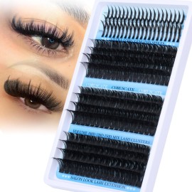 CORUSCATE Lash Clusters with Spikes 100D120D150D Eyelash Clusters Volume Cluster Eyelash Extensions Thick Mega Style Lash Extension DIY Individual Lashes Strip Mink Spiky Cluster Lashes