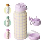 BOTTLE BOTTLE 32oz Insulated Water Bottle Stainless Steel Sport Water Bottle with Straw Dual-use Lid Design for Gym with Pill Box (VivaBands)