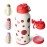 BOTTLE BOTTLE 32oz Insulated Water Bottle Stainless Steel Sport Water Bottle with Straw Dual-use Lid Design for Gym with Pill Box (Polka Pop)