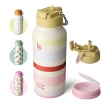 BOTTLE BOTTLE 32oz Insulated Water Bottle Stainless Steel Sport Water Bottle with Straw Dual-use Lid Design for Gym with Pill Box (AuroraBands)