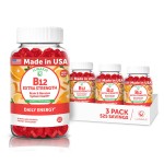 Lunakai Extra Strength 3000mcg Vitamin B12 Gummies - USA Made, Delicious Daily Energy & Metabolism Support - Vegan B12 Methylcobalamin Supplement, 3 Pack