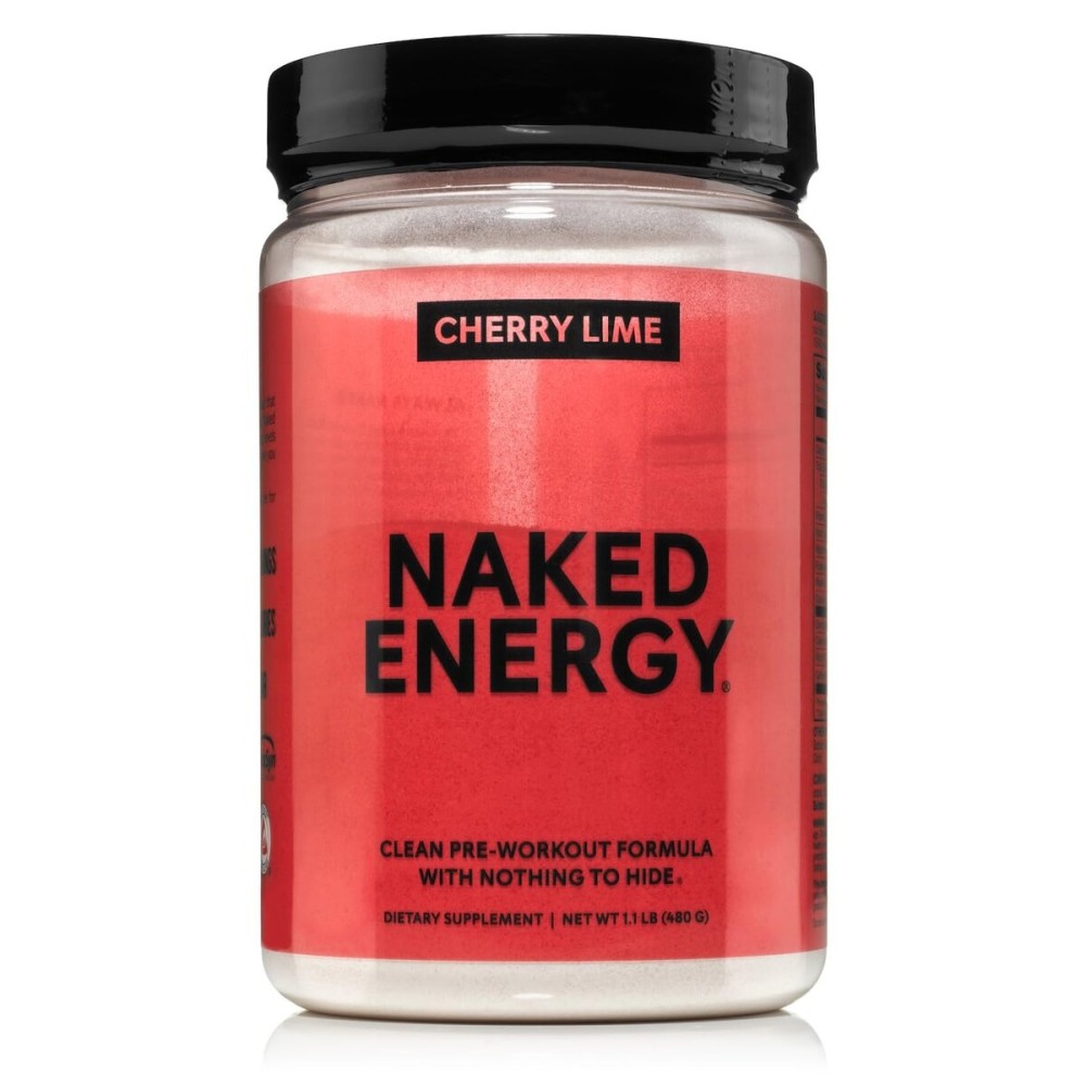 NAKED Cherry Lime Energy - Clean Pre Workout Supplement for Men and Women, Vegan Friendly, No Added Sweeteners, Colors Or Flavors - 30 Servings