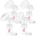 Nenesupply Pump Parts Compatible with Spectra S2 S1 9 Plus Breast Pump to Replace Spectra Pump Parts S2 Accessories Flange 21mm Duckbill Valve Tubing Pumping Bottles Backflow Protector (21mm x 4 Sets)