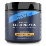 Zeal Electrolyte Powder - 30 Servings | Keto Electrolytes Powder | Zero Sugar, BCAAs, B-Vitamins | Potassium, Zinc, Magnesium | Hydration Powder Recovery Drink | Orange Creamsicle