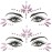 Mermaid Face Gems Stick Jewels for Women Cosplay Mermaid Halloween Club Eye Face Gems Stickers on Rave Party Gift for Kids Eye Face Jewels Temporary Tattoos Festival (Pearl)