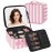 TANTO Makeup Bag With LED Mirror, Travel Makeup Case with Light up Mirror Large Cosmetic Case with 3 Color Lighted Portable Organizer Bag with Adjustable Dividers (Pink/White Stripes, Small)