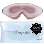 MyHalos Sleep Mask - Eye Masks for Sleep - 100% Blackout Sleeping Mask for Women, Men & Side Sleepers - 3D Sleeping Eye Mask for Zero Pressure - Award Winning Design, Eyelash Friendly & Breathable