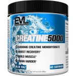 Evlution Nutrition Creatine 5000 - Supports Faster Recovery, Lean Muscle Growth & Performance - Pre & Post Workout Powder - 5000mg Pure Creatine Monohydrate Per Serving - 40 Servings - Blue Raz