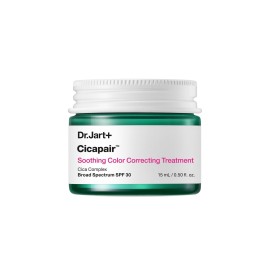 Dr.Jart+ Cicapair Soothing Color Correcting Treatment SPF 30 with Centella Asiatica Extracts | cc cream | Rosacea Treatment | Korean Skin Care, 0.5 Fl Oz