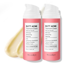 BellamiLuxx Butt Acne Clearing Treatment Cream: Body Acne Treatment Lotion for Folliculitis and Pimples on Back, Buttocks, Thighs With 2% Salicylic Acid & Tea Tree Oil - Butt Cream for Smooth Skin