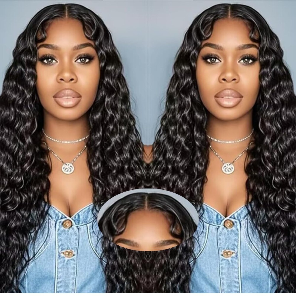 NVL Lace Front Wigs Human Pre Plucked with Baby Hair 200 Density 13x4 HD Transparent Straight Lace Front Wigs for Women Human Hair Glueless (Natural black, 22 Inch)