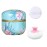 Qopoto Body Powder Puff and Container for Dusting Powder, Women Powder Puff and Powder Case for Bath and Travel (Peony)