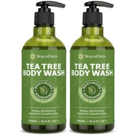 Roycederm Antifungal Body Wash & Soap with Tea Tree Oil - 2 Pack Tinea Versicolor Body Wash for Back Acne, Folliculitis, For Jock Itch, Athletes Foot, Body Odor, Ringworm - 2 Pack