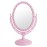 XPXKJ Pink Vintage Vanity Mirror Shabby Chic Decor | 360 Rotating Double-Sided Table Makeup Mirror with Stand Bedroom Decoration Perfect for Tabletop, Desk, Or Makeup Station