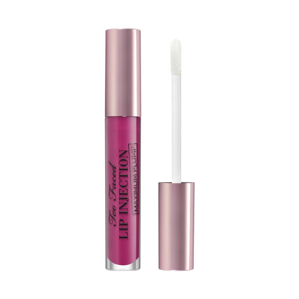 Too Faced Lip Injection Maximum Plump Extra Strength Lip Plumper Gloss | Hydrating, Volumizing, + Plumping, 0.14 Fl Oz, Berry Crush (Vibrant Fuchsia Berry)