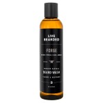 Live Bearded Beard Wash, 8 fl oz - Water-Based Face Cleanser with All-Natural Ingredients for a Gentle, Deep Clean - Made in the USA | Forge Scent - Hinoki Cypress, Clove, Amber