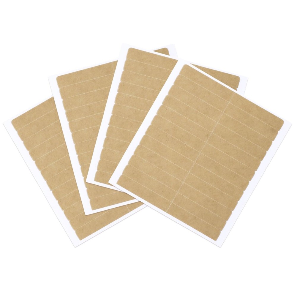 GOO GOO Double Sided Wide Hair Extension Tape, 48 Pieces, 0.8 x 8cm, No Residue Invisible Hold, Adhesive Replacement Tabs