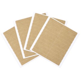 GOO GOO Double Sided Wide Hair Extension Tape, 48 Pieces, 0.8 x 8cm, No Residue Invisible Hold, Adhesive Replacement Tabs