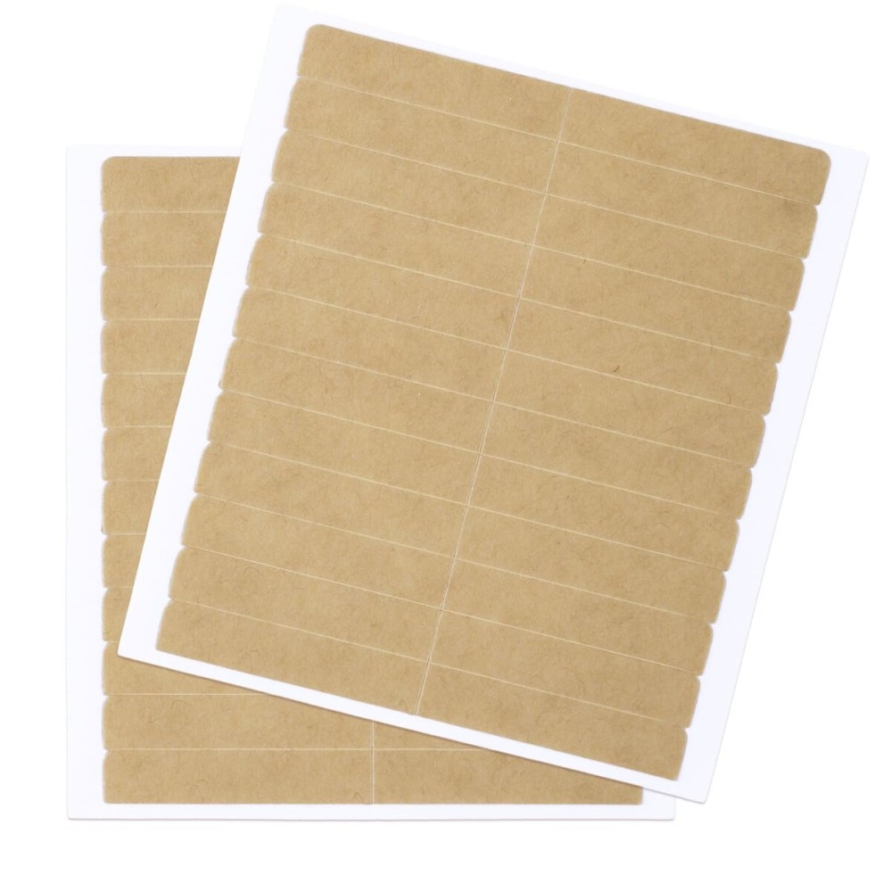 GOO GOO Double Sided Wide Hair Extension Tape, 24 Pieces, 0.8 x 8cm, No Residue Invisible Hold, Adhesive Replacement Tabs