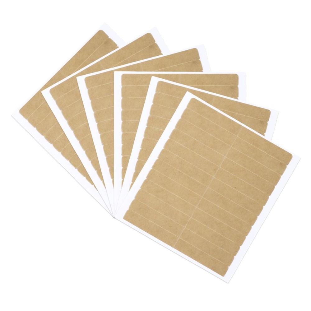 GOO GOO Double Sided Wide Hair Extension Tape, 72 Pieces, 0.8 x 8cm, No Residue Invisible Hold, Adhesive Replacement Tabs