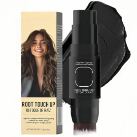 Gowwim Root Touch up Powder, Instantly Gray Hair Cover up Hairline Powder for Women & Men Waterproof and Sweatproof Root Cover Up Long-Lasting for Thinning & Loss Hair (black3, 7.5g)