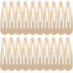 WILLBOND 30 Pieces 3.1 Inch Large Metal Snap Hair Clips Nonslip Barrettes Women Hair Accessories (Taupe)