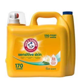 ARM & HAMMER Sensitive Skin Plus Fresh Scent, 170 Loads Liquid Laundry Detergent, 170 Fl oz