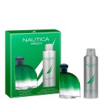 Nautica Color Green Giftset 1.7 fl oz EDT + 6 oz Deodorizing Body, Woody Fougere, Notes of Ginger, Geranium and Vetiver, Men\'s Duo Pack, Long Lasting, Everyday Fragrance