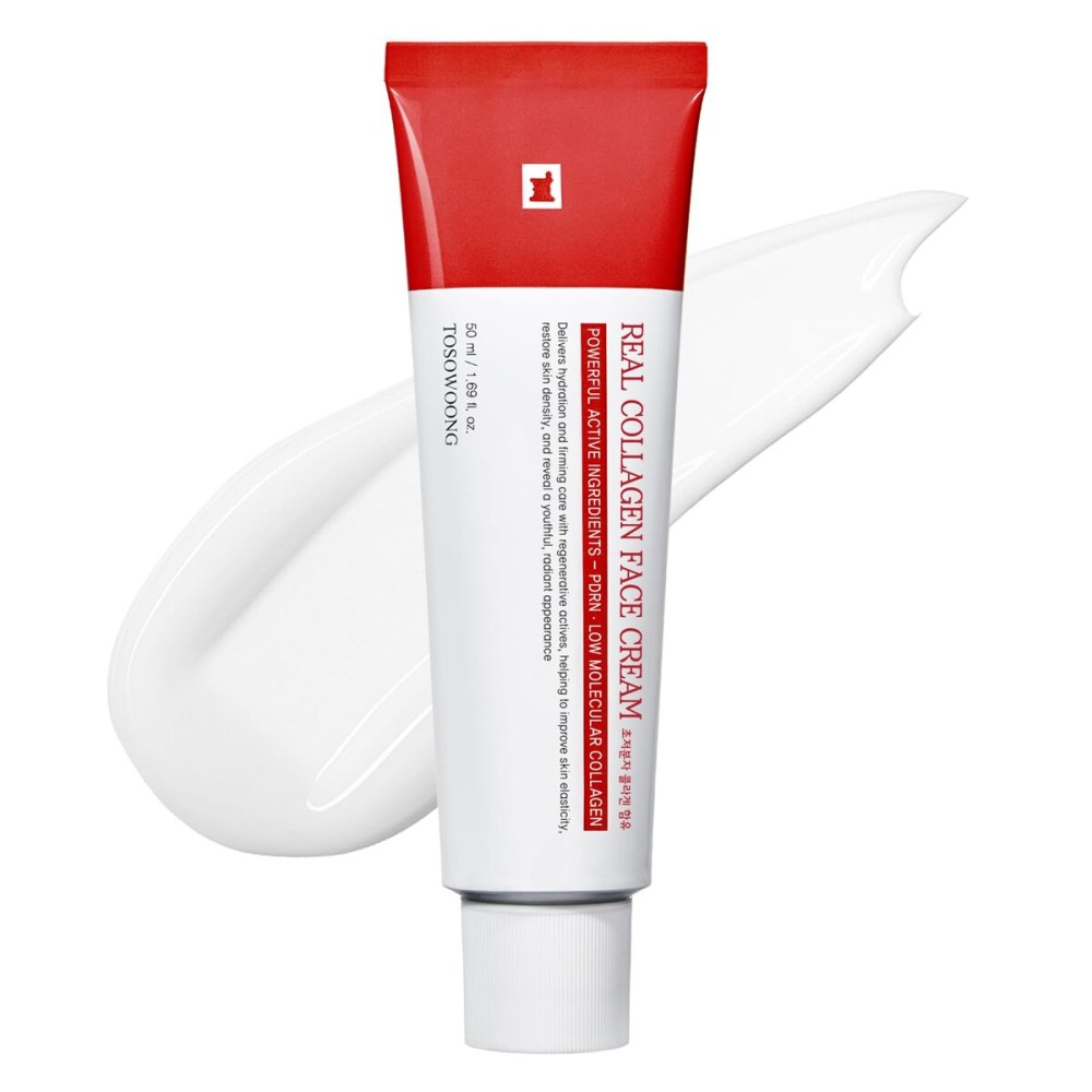 TOSOWOONG Real Collagen Face Cream, Face & Neck Collagen Face Moisturizer, Tightening, Firming, Lifting & Glow Boosting Cream with Collagen & Hyaluronic Acid, Korean Skincare, 50ml / 1.69 fl. oz.
